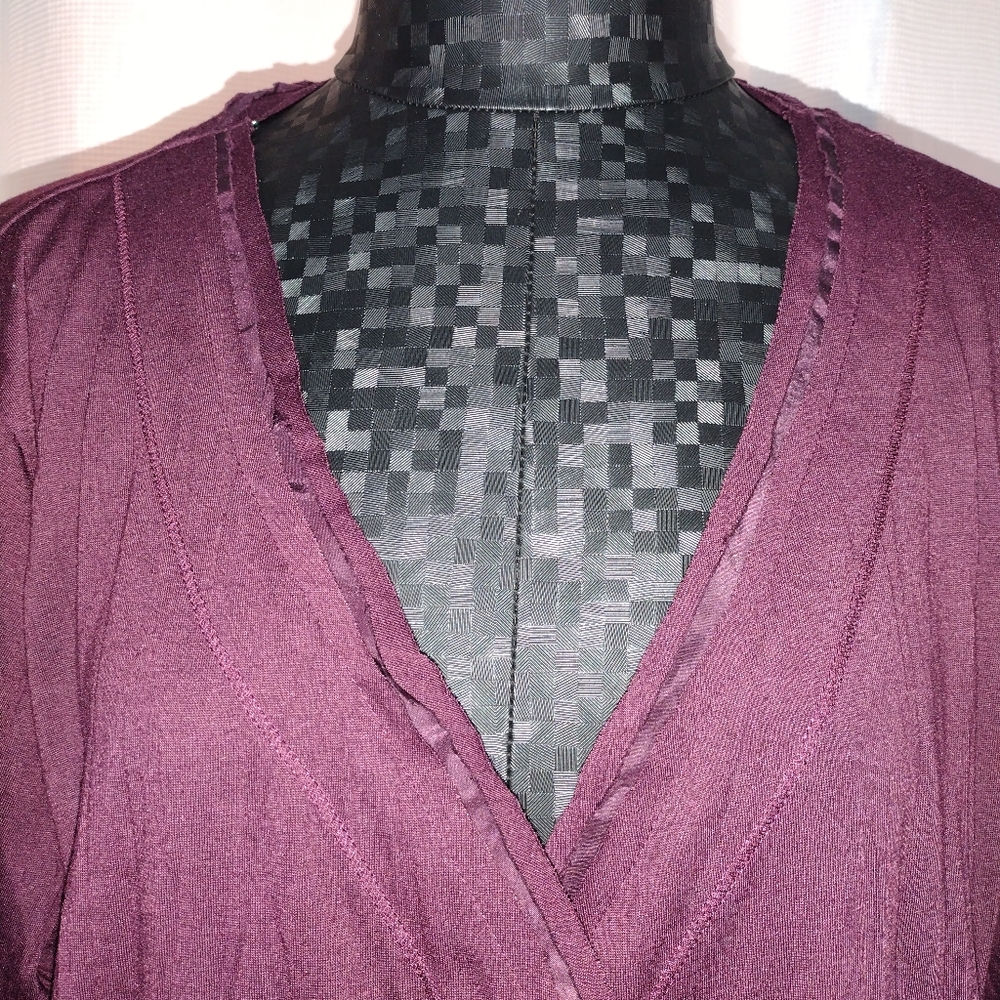 Eddie Bauer burgundy button up cardigan sweater